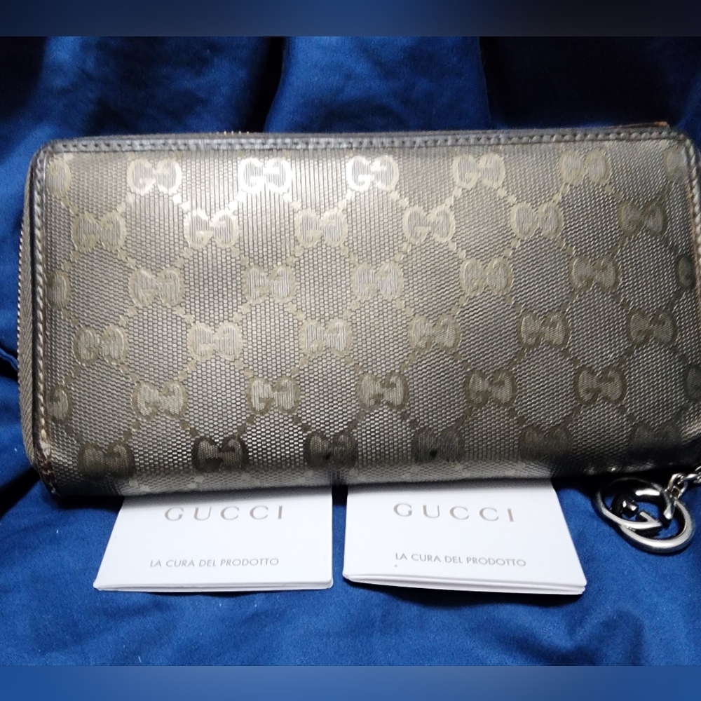 Gucci Metallic GG Continental Wallet